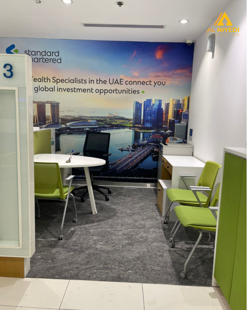 Carpet tiling at Standard Chartered