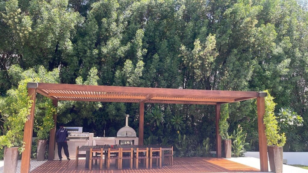 Wooden Pergola Construction — Dubai